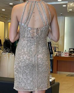 Sherri Hill Nude Size 0 Fully Beaded Euphoria Appearance Cocktail Dress on Queenly