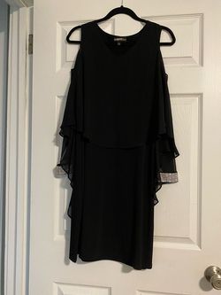 Glamour Nights Black Size 10 Floor Length Midi Cocktail Dress on Queenly