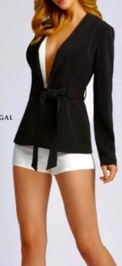Mac Black Size 2 Floor Length Blazer 50 Off Jumpsuit Dress on Queenly