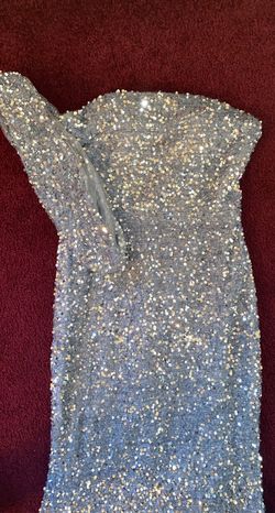 Cinderella Divine Silver Size 6 Military Mermaid Dress on Queenly