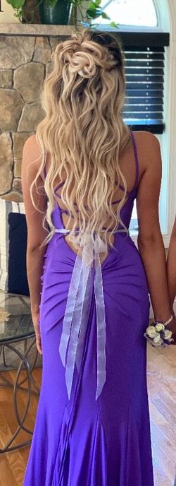 Sherri Hill Purple Size 0 Prom Belt Straight Dress on Queenly