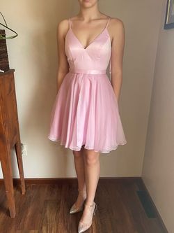 Jovani Pink Size 2 Euphoria Sequin Summer Cocktail Dress on Queenly