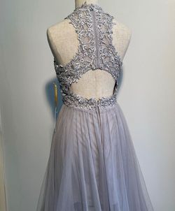 Silver Size 6 Ball gown on Queenly