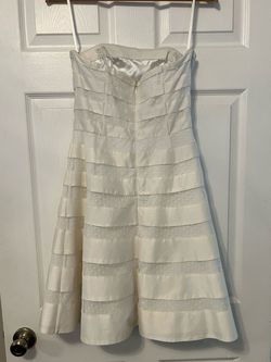 White House Black Market White Size 2 50 Off Ruffles Bridal Shower Cocktail Dress on Queenly
