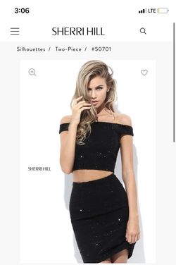 Sherri Hill Black Size 6 Cocktail Dress on Queenly