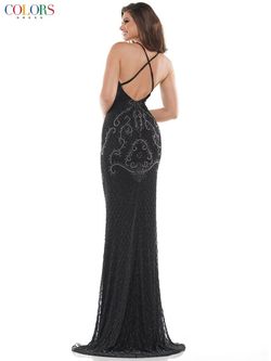 Style K111 Colors Silver Size 8 Euphoria Tall Height Black Tie Side slit Dress on Queenly