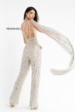 Style 3776 Primavera Nude Size 12 3776 Tall Height Floor Length Prom Jumpsuit Dress on Queenly