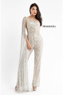 Style 3776 Primavera Nude Size 12 Floor Length Plus Size Jumpsuit Dress on Queenly