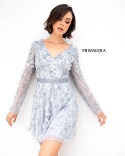 Style 3716 Primavera Silver Size 14 Tall Height Plus Size Cocktail Dress on Queenly
