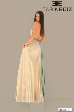 Style 98065 Tarik Ediz Nude Size 2 Wedding Guest Tall Height Prom Jersey Side slit Dress on Queenly