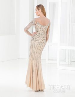 Style GL3910 Terani Couture Nude Size 6 Sequin Prom Pageant Bridgerton Straight Dress on Queenly