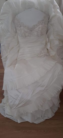 MoriLee White Size 12 Mori Lee Wedding Train Ivory Ball gown on Queenly