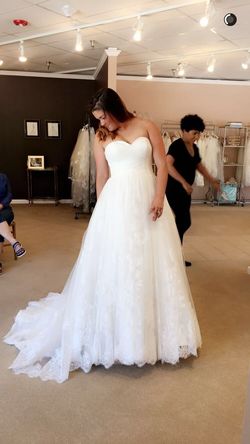 White Size 16 Ball gown on Queenly