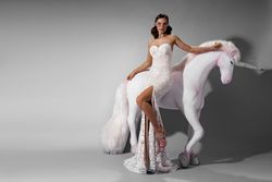 Betta La Betta White Size 14 Plus Size Floor Length Mermaid Dress on Queenly