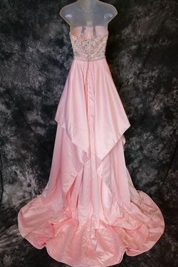Rachel Allan Pink Size 2 Floor Length Jewelled Straight Dress on Queenly