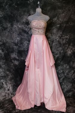 Rachel Allan Pink Size 2 Floor Length Jewelled Straight Dress on Queenly