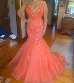 Johnathan Kayne Orange Size 6 70 Off Black Tie Military Mermaid Dress on Queenly