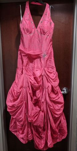Style Cinderella MoriLee Pink Size 16 Sequin Sequined Ball gown on Queenly