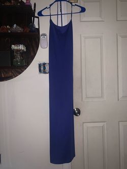 40 Blue Size 6 Black Tie Straight Dress on Queenly