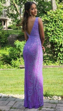 Primavera Purple Size 00 Medium Height Prom Military Straight Dress on Queenly