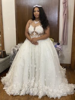 White Size 0.0 Ball gown on Queenly