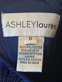 Ashley Lauren Blue Size 0 Black Tie Pageant Cocktail Dress on Queenly