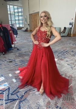 Caitlyn Kent Red Size 0 Black Tie Free Shipping Ball gown on Queenly