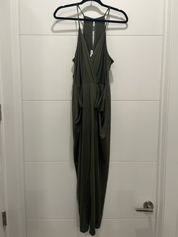 BCBG Green Size 6 Floor Length Jumpsuit Dress on Queenly