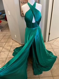 Green Size 12 Side slit Dress on Queenly