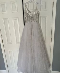 Sherri Hill one of a kind White Size 00 Shiny Jewelled Sequin Straight Dress on Queenly