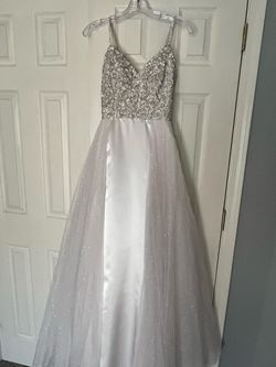 Sherri Hill one of a kind White Size 00 Pageant 50 Off Overskirt Straight Dress on Queenly