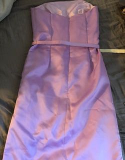 After Six Purple Size 14 Satin Cocktail Dress on Queenly