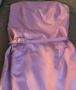 After Six Purple Size 14 Satin Cocktail Dress on Queenly