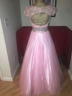 Party Time Formals Pink Size 4 Pageant 50 Off Sheer Sweetheart Prom Ball gown on Queenly