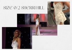 Sherri Hill White Size 2 Floor Length Side slit Dress on Queenly
