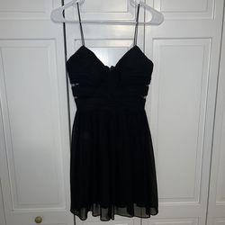 Adrianna Papell Black Size 2 Spaghetti Strap Cocktail Dress on Queenly