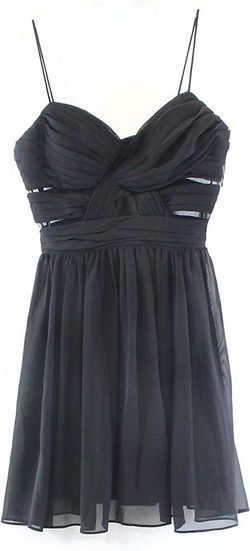 Adrianna Papell Black Size 2 Sheer Cocktail Dress on Queenly