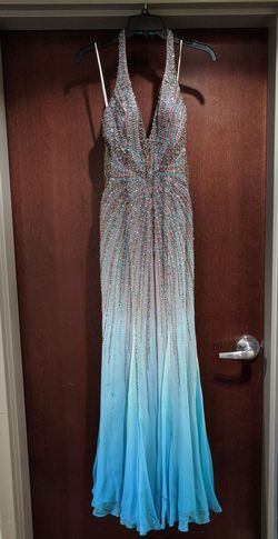Style 6860 Alyce Design Multicolor Size 6 Ombre Tall Height Mermaid Dress on Queenly