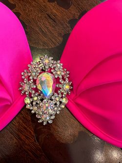 Jayme Shaw Pink Size 2 Floor Length Euphoria Jewelled Jumpsuit Dress on Queenly