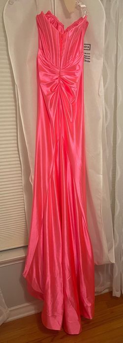 Sherri Hill Pink Size 00 Sweetheart Black Tie Mermaid Dress on Queenly