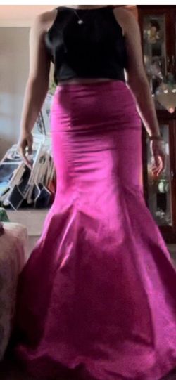 Sherri Hill Pink Size 6 Floor Length Barbiecore Silk Train Dress on Queenly