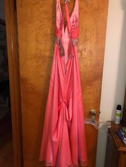 Riva Pink Size 0 Black Tie Prom Straight Dress on Queenly