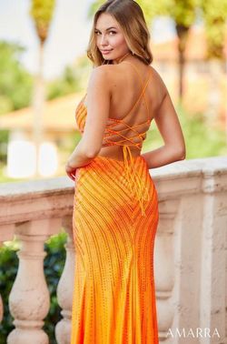 Style Miranda Orange Size 8 Side slit Dress on Queenly