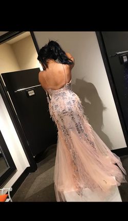 Jovani Nude Size 4 Prom Mermaid Dress on Queenly