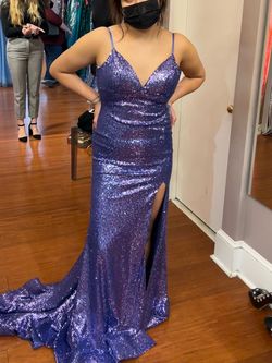Sherri Hill Purple Size 4 Short Height Mermaid Dress on Queenly