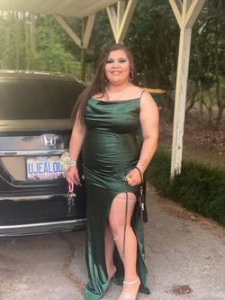 Green Size 20 Side slit Dress on Queenly