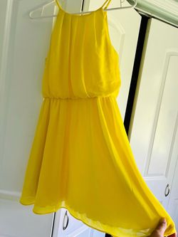 BCX Yellow Size 4 Floor Length Black Tie A-line Dress on Queenly