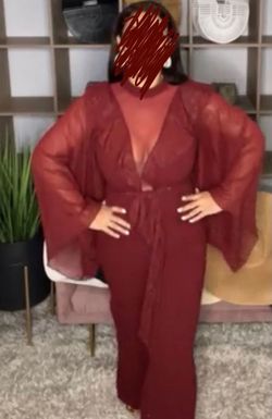 Red Size 10 Jumpsuit Dress on Queenly