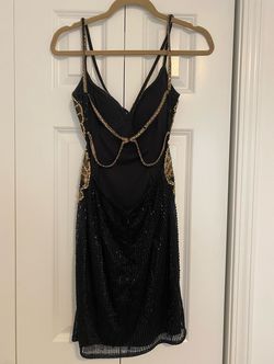 Sherri Hill Black Size 2 Beaded Top Pattern Homecoming Cocktail Dress on Queenly