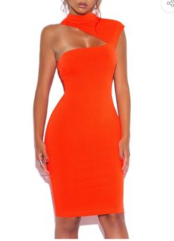 Miss Circle Orange Size 0 Black Tie Military Straight Dress on Queenly